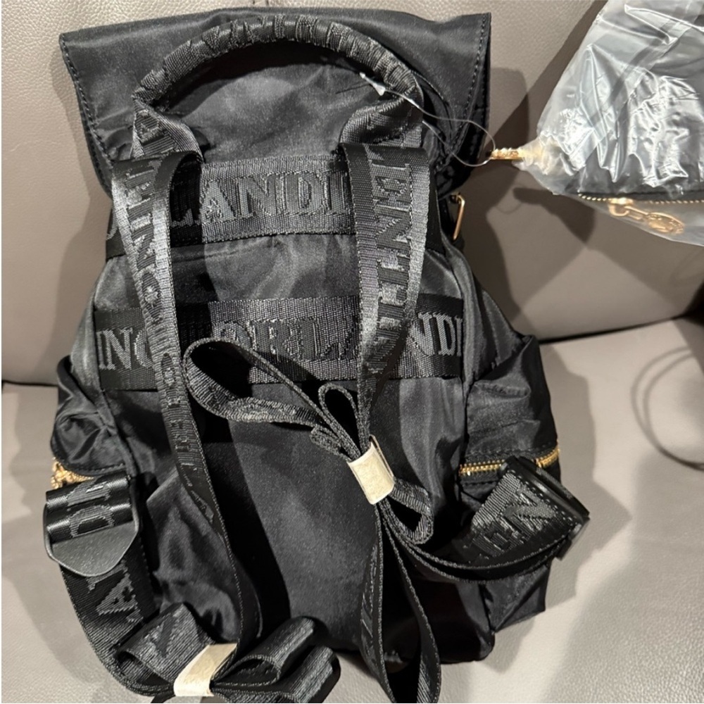 Valentino Orlandi Black Vegan Leather Backpack NWT - Picture 2 of 12
